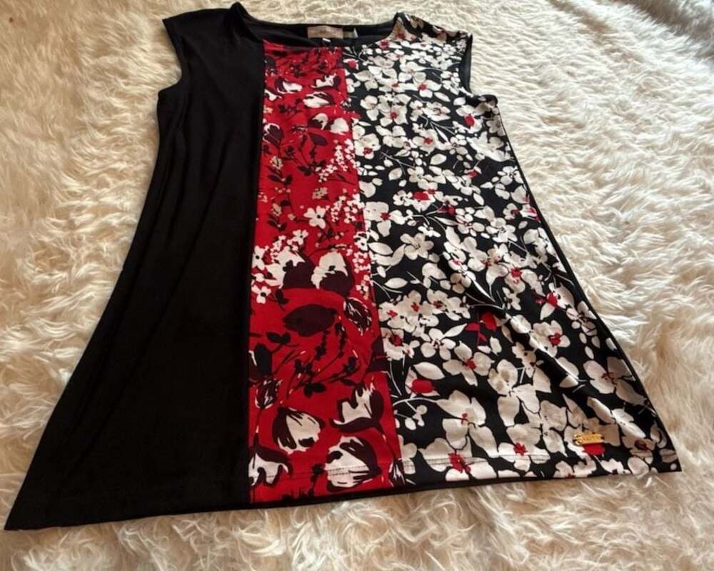 Calvin Klein Sleeveless Floral Print Tunic Top